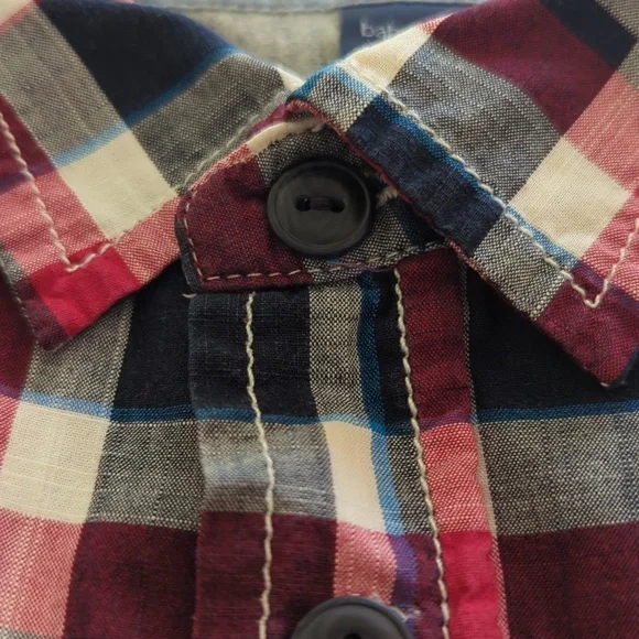 Baby Gap Plaid Lined Long Sleeve Button Down Shirt Toddler 18-24 Months Red Blue - Picture 12 of 12